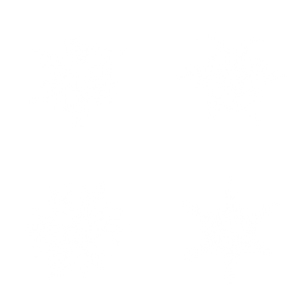 Vier Schneekristalle